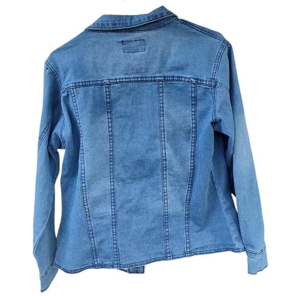 AMI Y2K Denim Trucker Jacket With Rhinestones - Picture 3 of 3